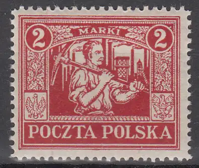 hc000.389 - Polen Abstimmungsgebiete, Reguläre Ausgabe Mi.Nr. 9 *
