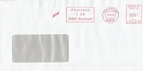 br000.014 - Deutschland AFS C12283P, Frankfurt 2000, Postfach 130 Butzbach