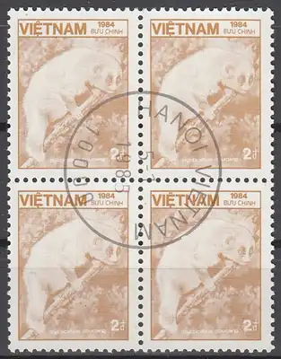 hc000.497 - Vietnam Mi.Nr. 1539 o, Viererblock