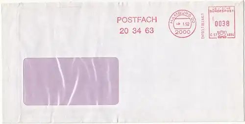 br000.024 - Deutschland AFS C574654, Hamburg 1992, Postfach 203463