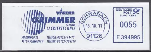 af016 - Deutschland AFS F394995, Schwabach 2011, Grimmer GmbH Lackiertechnik