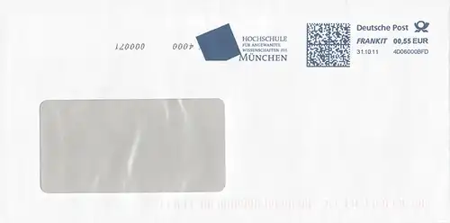 br000.047 - Deutschland FRANKIT 4D06000BFD, 2011, Hochschule für angewandte Wissenschaften FH München