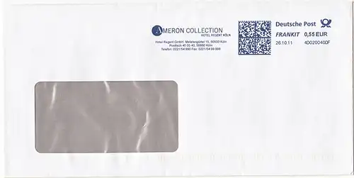 br000.051 - Deutschland FRANKIT 4D020040DF, 2011, Ameron Collection - Hotel Regent Köln