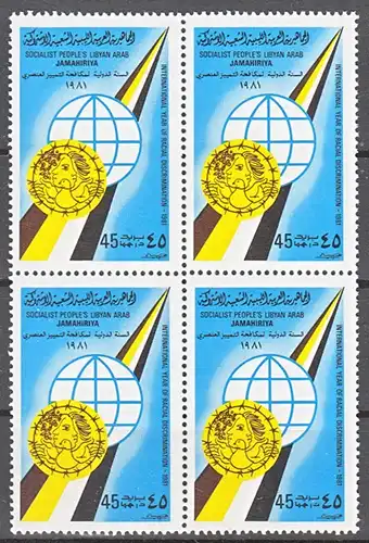 hc000.841 - Libyen Mi.Nr. 895 ** Viererblock