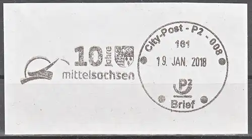 af045 - Deutschland City Post, 2018, 10 Jahre Mittelsachsen