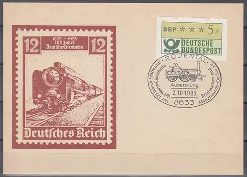 s8 - SST Rödental 1983, 125 Jahre Werra - Eisenbahn
