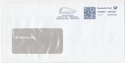 br000.098 - Deutschland FRANKIT 4D020025D6, 2011, Berufsförderungswerk Berlin Brandenburg e.V. Standort Berlin
