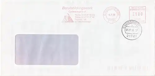 br000.105 - Deutschland AFS E227817, Cadenberge 1996, Berufsbildungswerk Cadenberge e.V. mit zusätzlichem Tagesstempel