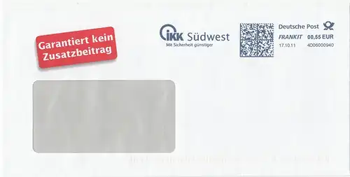 br000.112 - Deutschland FRANKIT 4D06000940, 2011, ikk Südwest