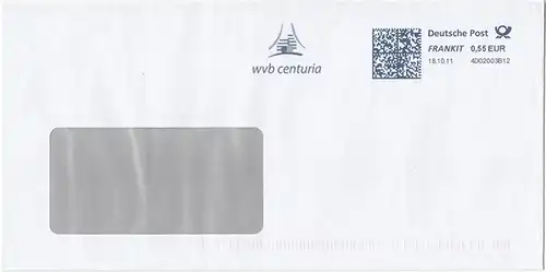 br000.113 - Deutschland FRANKIT 4D02003B12, 2011, wvb centuria