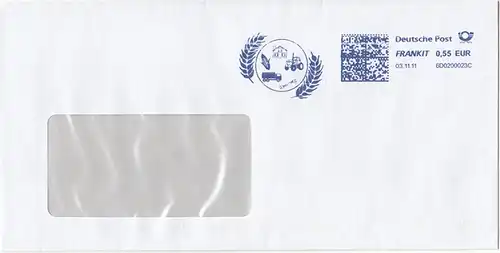 br000.151 - Deutschland FRANKIT 6D0200023C, 2011, Logo mit landwirtschaftlichen Motiven