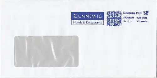 br000.152 - Deutschland FRANKIT 3D05004EA2, 2011, Günnewig Hotels & Restaurants