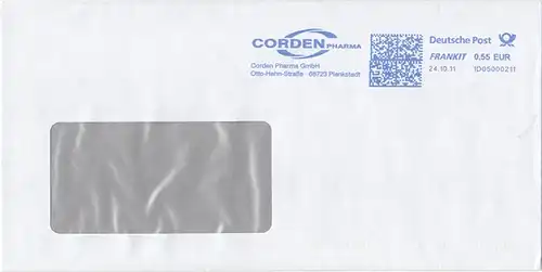 br000.159 - Deutschland FRANKIT 1D05000211, 2011, Corden Pharma GmbH, Plankstadt
