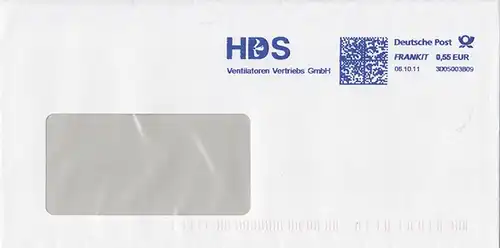 br000.167 - Deutschland FRANKIT 3D05003B09, 2011, HDS Ventilatoren Vertriebs GmbH