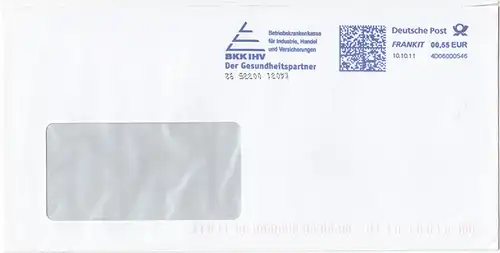 br000.182 - Deutschland FRANKIT 4D06000546, 2011, BKK IHV - Der Gesundheitspartner