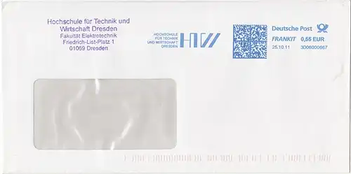 br000.183 - Deutschland FRANKIT 3D06000667, 2011, Hochschule für Technik und Wirtschaft, Dresden