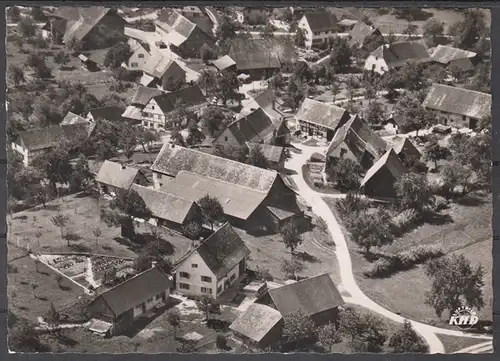[Echtfotokarte schwarz/weiß] ak3 - Tüfingen, Kreis Überlingen - Luftaufnahme