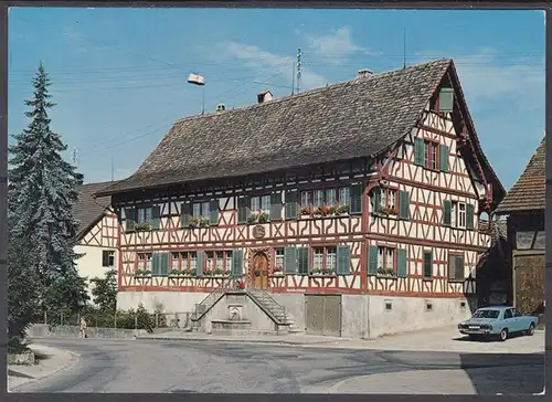 [Echtfotokarte farbig] ak12 - Marthalen (ZH), Gemeindehaus "Hirschen"