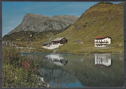 [Echtfotokarte farbig] ak13 - Alpengasthof Zeinisjoch beim Stausee Kops