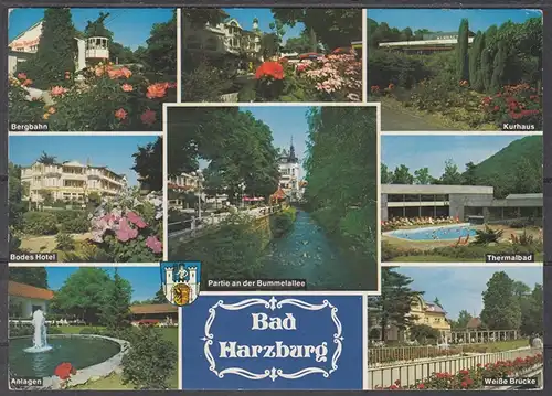 [Echtfotokarte farbig] ak30 - Bad Harzburg, Mehrbildkarte - 8 Ansichten