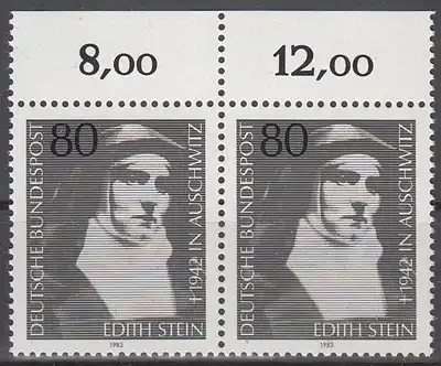 hc001.099 - Bund Mi.Nr. 1162 **, waagerechtes Paar vom Oberrand mit RWZ