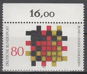 hc001.104 - Bund Mi.Nr. 1194 **, vom Oberrand mit RWZ