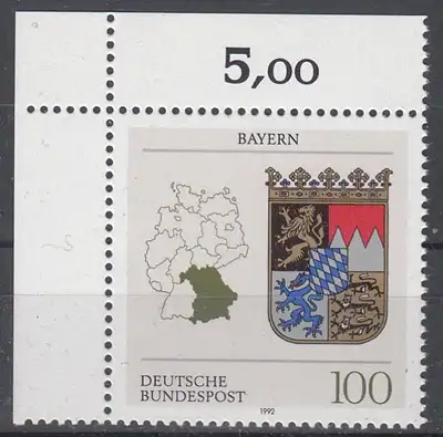 hc001.241 - Bund Mi.Nr. 1587 ** Eckrand oben links mit RWZ