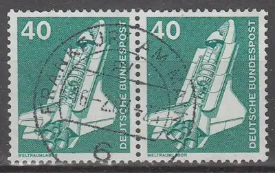 hc001.480 - Bund Mi.Nr. 850 o, waagerechtes Paar, Stempel Frankfurt am Main