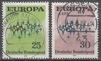 hc001.491 - Bund Mi.Nr. 716/7 o, Stempel Frankfurt & Essen