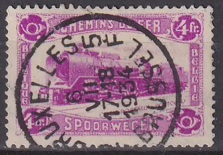 hc001.668 - Belgien Postpaketmarke Mi.Nr. 9 o, Stempel Brüssel