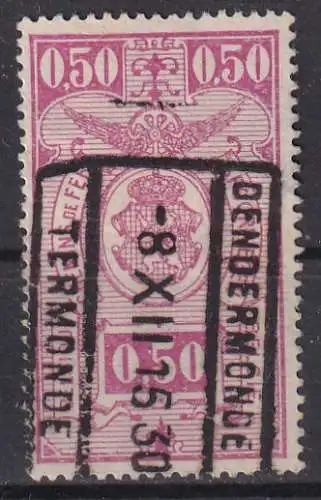 hc001.678 - Belgien Eisenbahnpaketmarke Mi.Nr. 158 o, Stempel Dendermonde