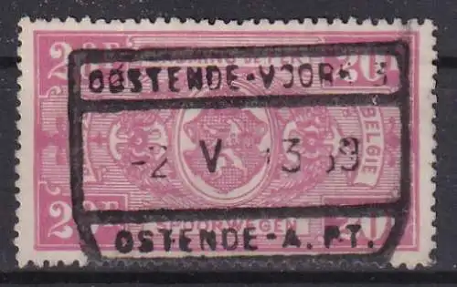 hc001.692 - Belgien Eisenbahnpaketmarke Mi.Nr. 167 o, Stempel Oostende