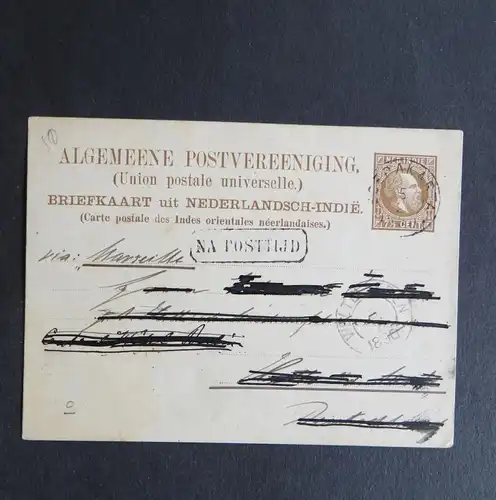 Niederländisch Indien Lot of five poastal stationary Ganzsachen 1887-1902