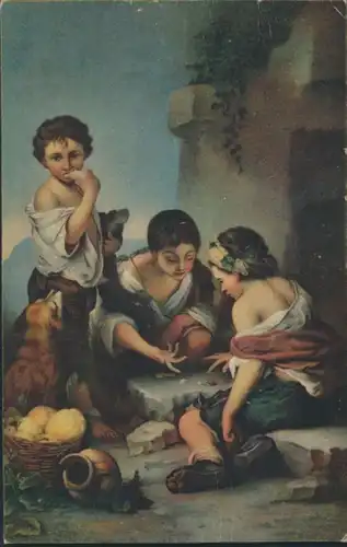 Ansichtskarte Künstler Bartolome Esteban Murillo Die Würfelspieler 1618-1682