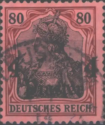 Deutsche Post Türkei 43 Germania 4 Piaster 1905 DAP Kolonien gestempelt