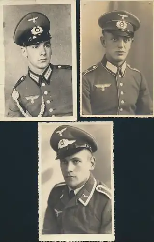 Ansichtskarte II. WK 3. Reich drei Soldaten Militär Militaria II. WK.