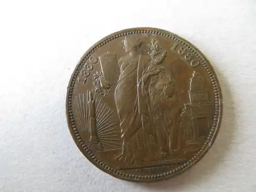 Belgien Medaille Bronze Leopold I + II 1830-1880 Durchmesser 35 mm