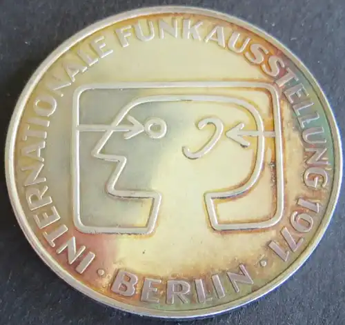 Medaille 1971 Internationale Funkausstellung Berlin Funkturm  Silbermedaille