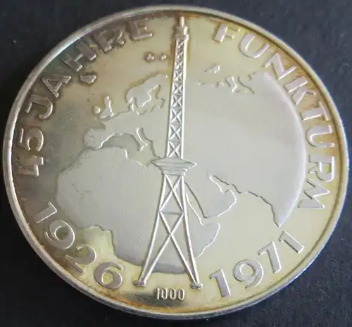 Medaille 1971 Internationale Funkausstellung Berlin Funkturm  Silbermedaille