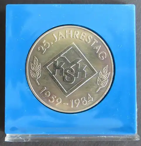 Medaille 1984 Verband der Kleingärtner VKSK DDR 25. Jahrestag vz