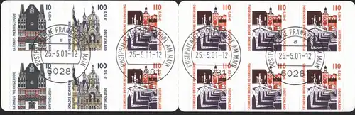 Bund Markenheftchen MH 43 Sehenswürdigkeiten 2001 Ersttagsstempel FRANKFURT