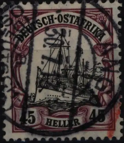 Deutsch-Ostafrika 36 Kaiseryacht 45 Heller 1906 DOA Kolonien gestempelt TANGA