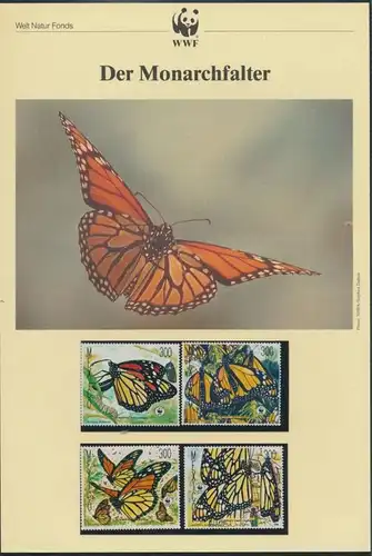 WWF Mexiko 2095-2098 Tiere Schmetterlinge Monarchfalter kpl. Kapitel bestehend