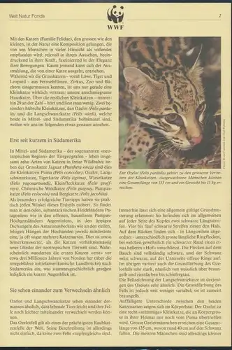 WWF El Salvador 1734-1737 Ozelot und Langschwanzkatze kpl. Kapitel bestehend