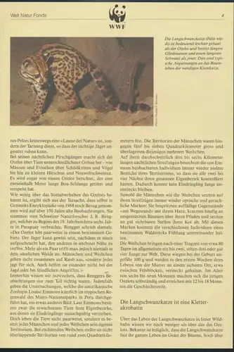 WWF El Salvador 1734-1737 Ozelot und Langschwanzkatze kpl. Kapitel bestehend