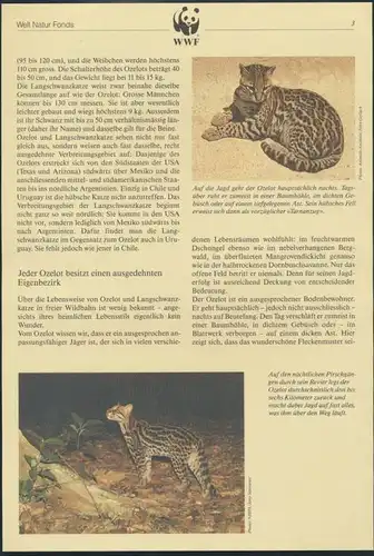 WWF El Salvador 1734-1737 Ozelot und Langschwanzkatze kpl. Kapitel bestehend