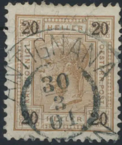 Österreich 90 mit seltenem Stempel Antignana 30.3.01 heute Tinjan in Kroatien