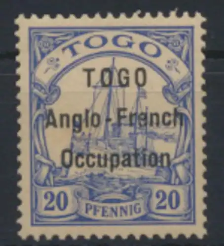 Deutsche Kolonien Togo Britische Besetzung 19 Kaiseryacht Neugummi (2.500,00)