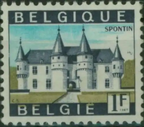 Belgien 1480y Sehenswürdigkeiten 1 Fr. Papier ph. 1967 postfrisch
