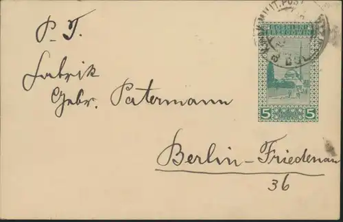 Bosnien Herzegowina Ganzsache P 13 K.u.K. Militärpost postal stationery n Berlin